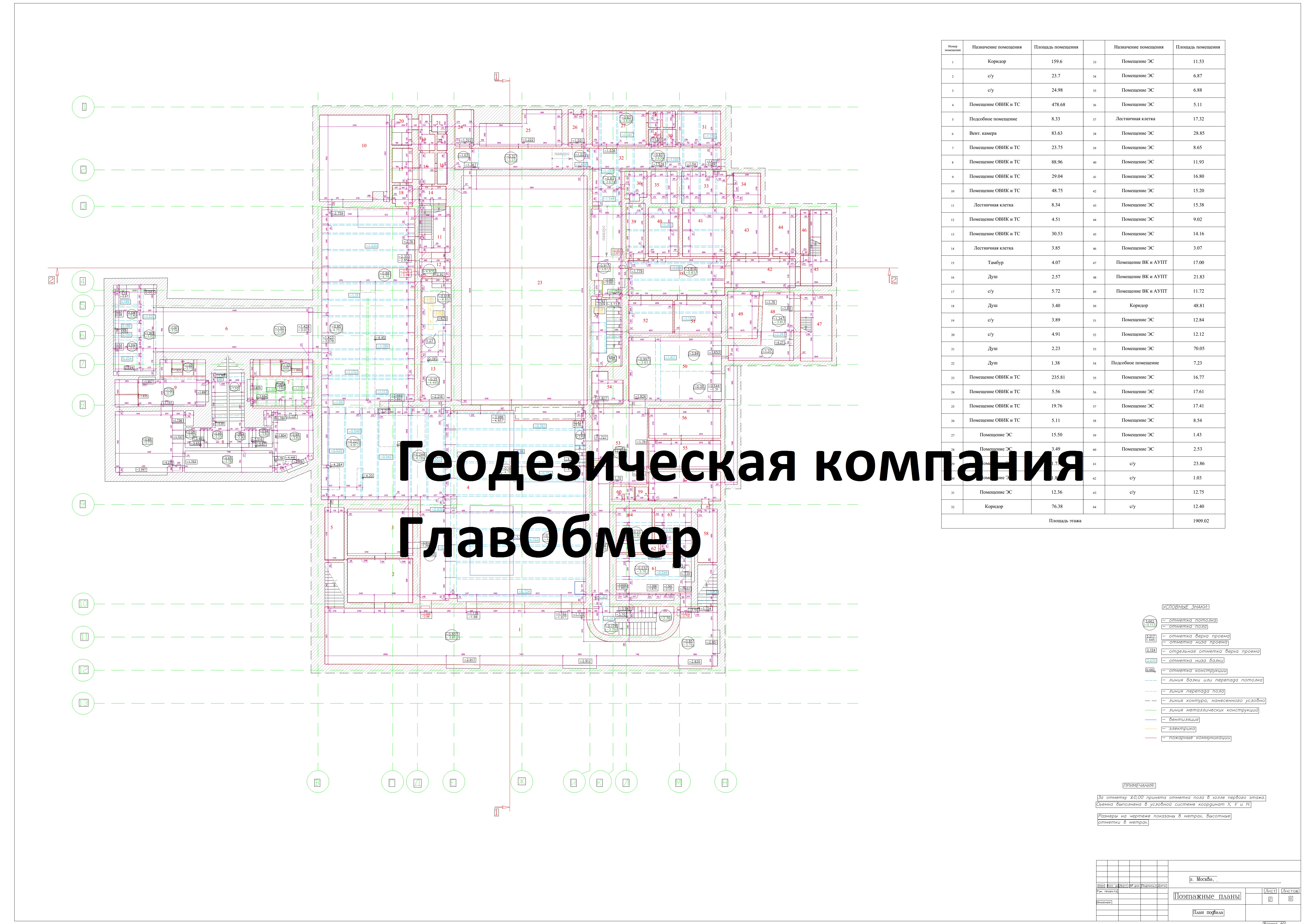 Замер площади помещений и квартир	