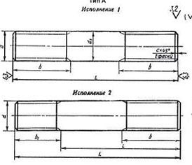 Шпильки для фланцевых соединений по ГОСТ 9066-75