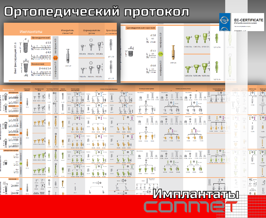 Ортопедический протокол имплантатов КОНМЕТ